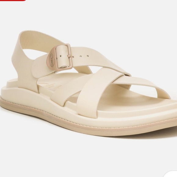 Chaco Shoes - Women's Chaco Townes Leather Sandals Angora (Cream) Size 10  NEW